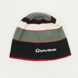 Taylormade Golf Skull Knit Beanie Hat Cap Gray Black OSFM One Size Acrylic Blend